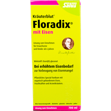 SALUS Pharma GmbH Kräuterblut Floradix mit Eisen, (700ml,) Lösung zum Einnehmen