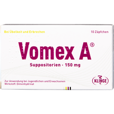 Klinge Pharma GmbH Vomex A 150 mg Suppositorien, (10St,) Suppositorien