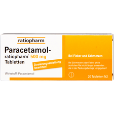 ratiopharm GmbH Paracetamol-ratiopharm 500 mg Tabletten, (20St,) Tabletten