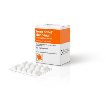 UCB Pharma GmbH ferro sanol duodenal, (50pcs,) Hartkapseln mit magensaftresistent überzogenen Pellets