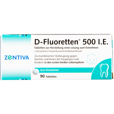 Zentiva Pharma GmbH D-Fluoretten 500 Tabletten, (90St,) Tabletten