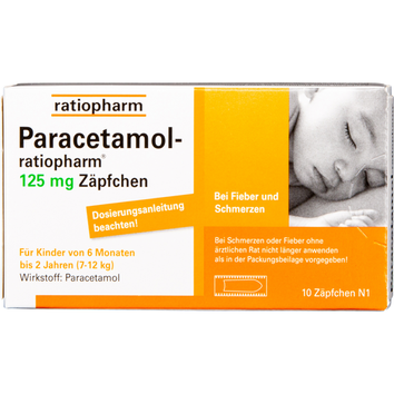 ratiopharm GmbH Paracetamol-ratiopharm 125 mg Zäpfchen, (10St,) Säuglings-Suppositorien