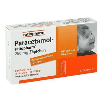 ratiopharm GmbH Paracetamol-ratiopharm 250 mg Zäpfchen, (10pcs,) Kleinkinder-Suppositorien
