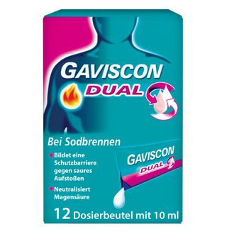 Reckitt Benckiser Deutschland GmbH Gaviscon Dual 500 mg / 213 mg / 325 mg, (12X10ml,) Suspension