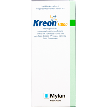 Viatris Healthcare GmbH Kreon 25.000, (200St,) Hartkapseln mit magensaftresistent überzogenen Pellets