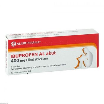 ALIUD Pharma GmbH Ibuprofen AL akut 400 mg Filmtabletten, (20St,) Filmtabletten