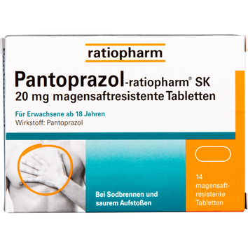 ratiopharm GmbH Pantoprazol-ratiopharm SK 20 mg, (14St,) Tabletten magensaftresistent