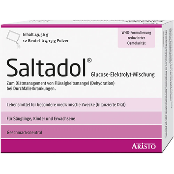 Aristo Pharma GmbH Saltadol Glucose Elektrolyt Mischung, (12St,) Pulver zur Herstellung einer Lösung zum Einnehmen