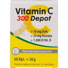 Pharma Peter GmbH Vitamin C 300 Depot + Zink + Histidin + Vitamin D, (60St,) Kapseln