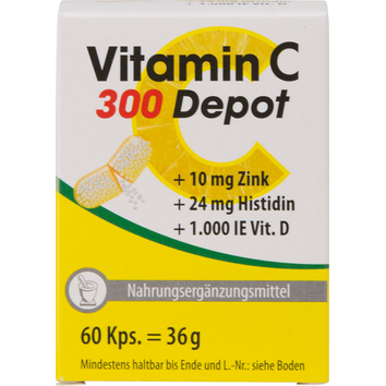 Pharma Peter GmbH Vitamin C 300 Depot + Zink + Histidin + Vitamin D, (60St,) Kapseln
