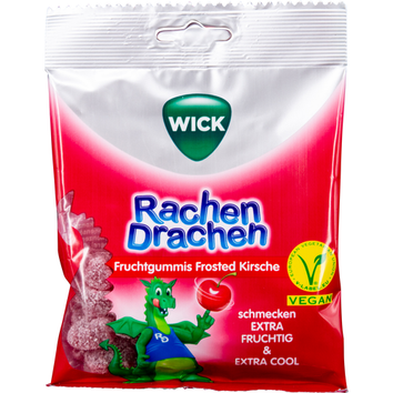 Dallmann's Pharma Candy GmbH WICK RachenDrachen Halsgummis Kirsche, (75g,) Bonbons