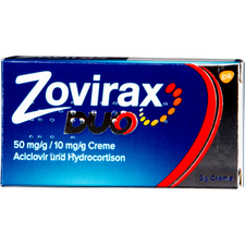 GlaxoSmithKline Consumer Healthcare Zovirax Duo 50 mg / g / 10 mg / g Creme, (2g,) Creme