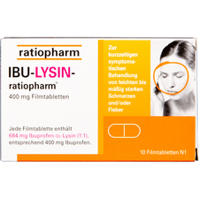 ratiopharm GmbH Ibu-Lysin-ratiopharm 400 mg, (20St,) Filmtabletten