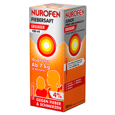 Reckitt Benckiser Deutschland GmbH Nurofen Junior Fiebersaft Erdbeer 40 mg / ml, (100ml,) Suspension zum Einnehmen