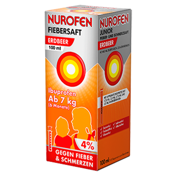 Reckitt Benckiser Deutschland GmbH Nurofen Junior Fiebersaft Erdbeer 40 mg / ml, (100ml,) Suspension zum Einnehmen