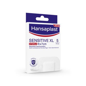 Beiersdorf AG Hansaplast Sensitive Wundverband steril 6 x 7 cm, (5St,) Pflaster