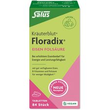 SALUS Pharma GmbH Floradix Eisen Folsäure Tabletten, (84St,) Tabletten