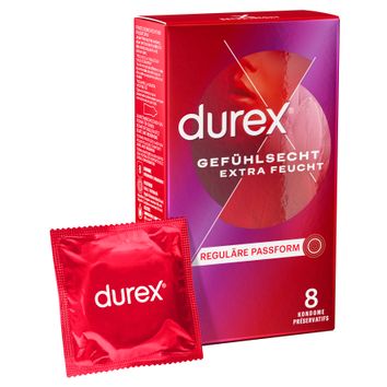 Reckitt Benckiser Deutschland GmbH Durex Gefühlsecht extra feucht Kondome, (8pcs,) Kondome