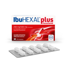 Hexal AG IbuHEXAL® plus Paracetamol 200 mg/500 mg Filmtabletten, (10St,) Filmtabletten